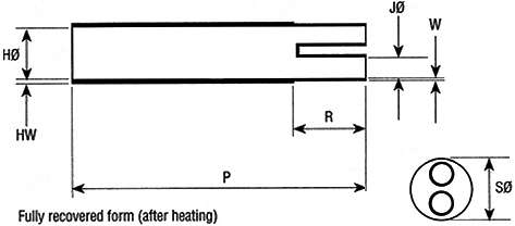 Heat Shrink 2-Way Outlet Shapes