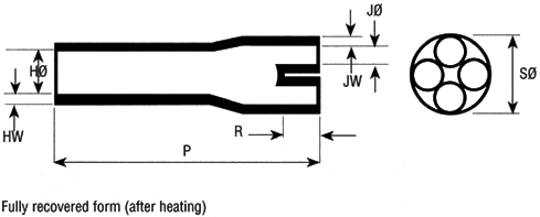 Heat Shrink 4-Way Outlet Shapes