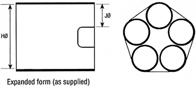 Heat Shrink 5-Way Outlet Shapes