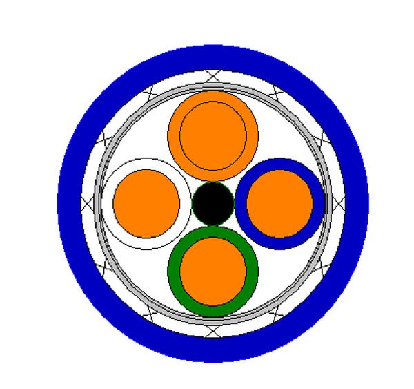 100 Ohm 24 AWG Aluminized Mylar Shielded Quadrax Cable